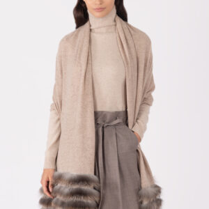 Stola maglia light con pelliccia