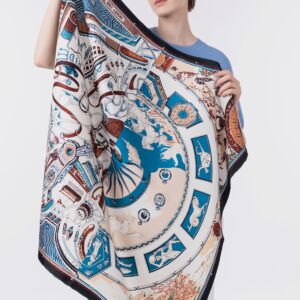 Foulard stampa fantasia pura seta 90x90 cm