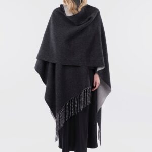 Mantella con frange double face