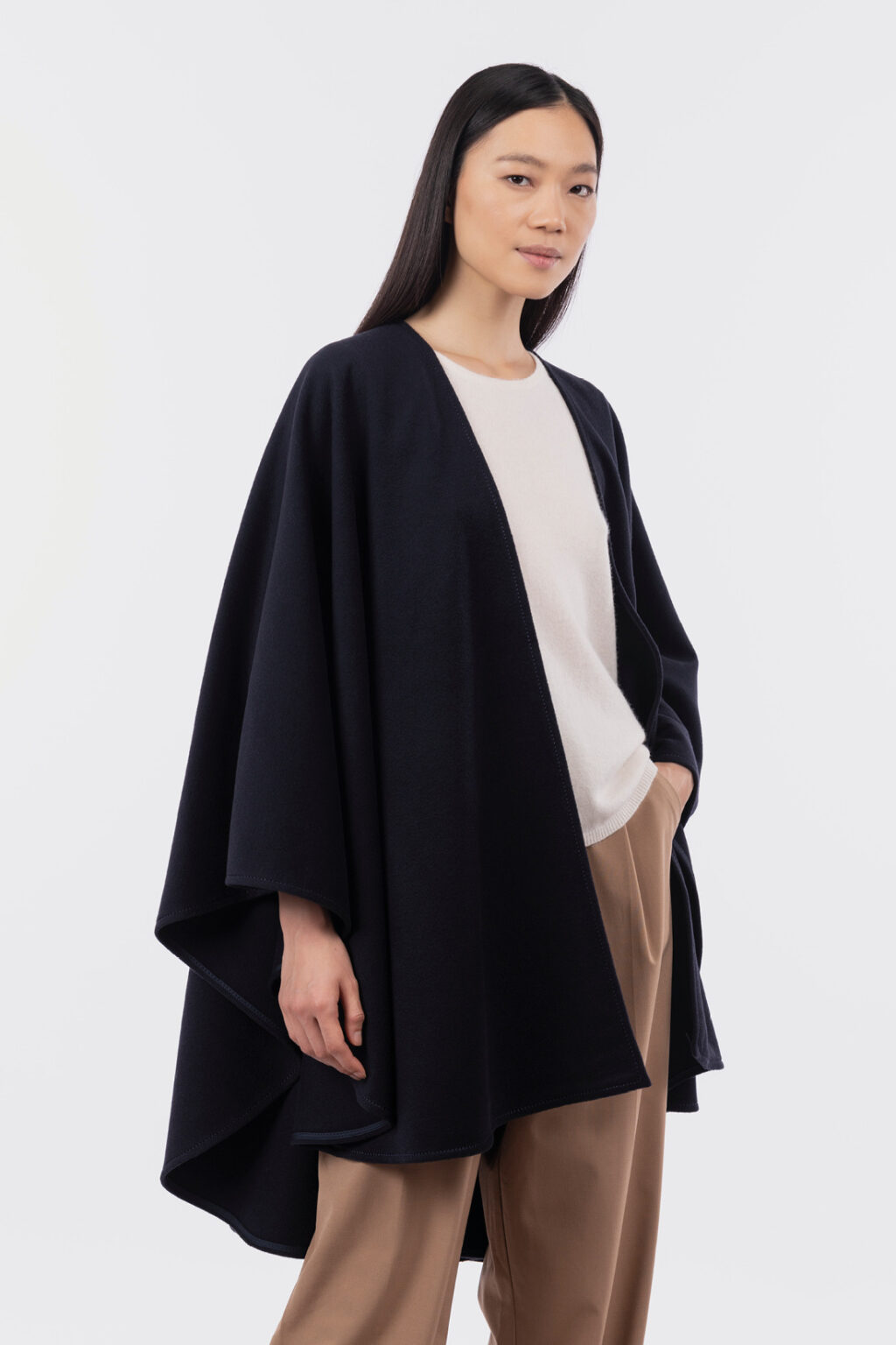 Mantello Royl Leggero Cashmere Italiano Phantom 2 – Taglia Unica Grigio – Nuovo Senza Etichette