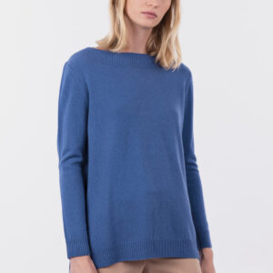 Pullover campana collo a barchetta