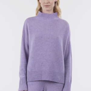 Pullover asimmetrico collo vulcano