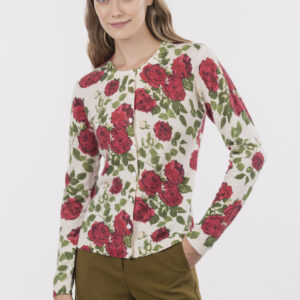 Cardigan rose rosse