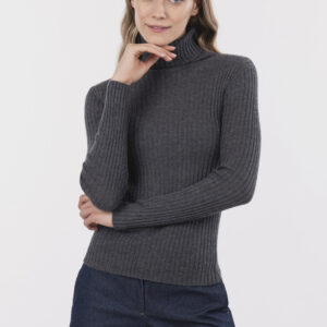 Collo alto stretch baby cashmere