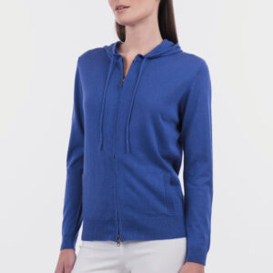 Felpa zip con cappuccio