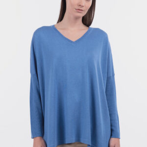 Pullover oversize con spacchetti laterali