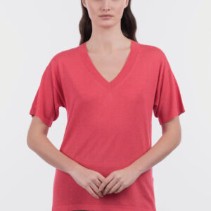 T-shirt oversize collo V