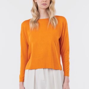 Pullover asimmetrico trama a rombi