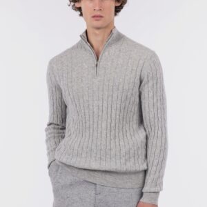 Mezzo collo a trecce con zip