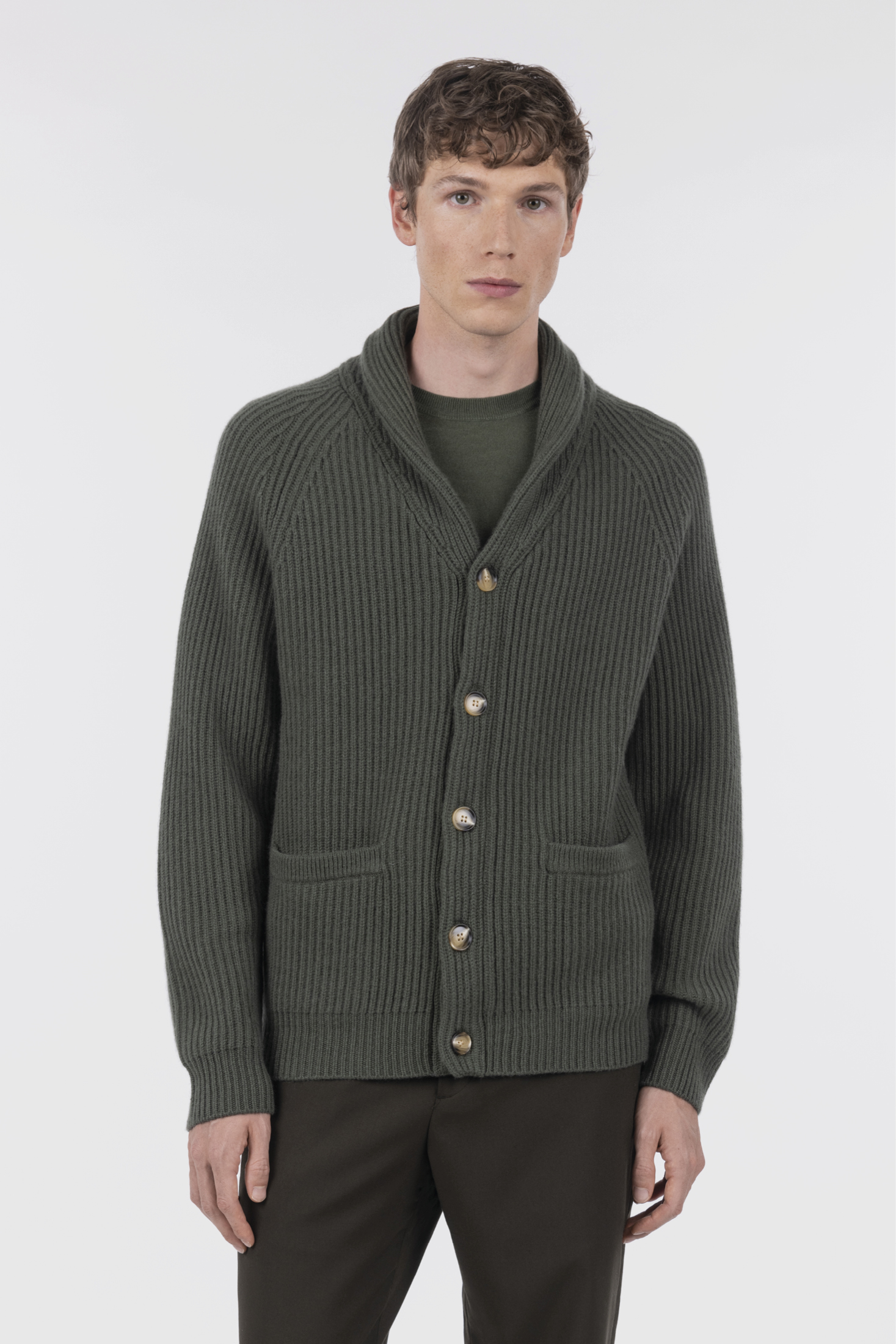 Cardigan collo sciallato
