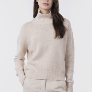 Pullover Metallic con collo vulcano