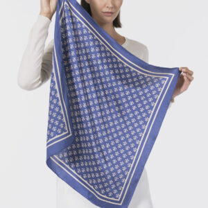 Bandana stampa giglio in puro seta 60 x 60